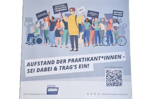 Plakat "Aufstand der Praktikant*innen"
